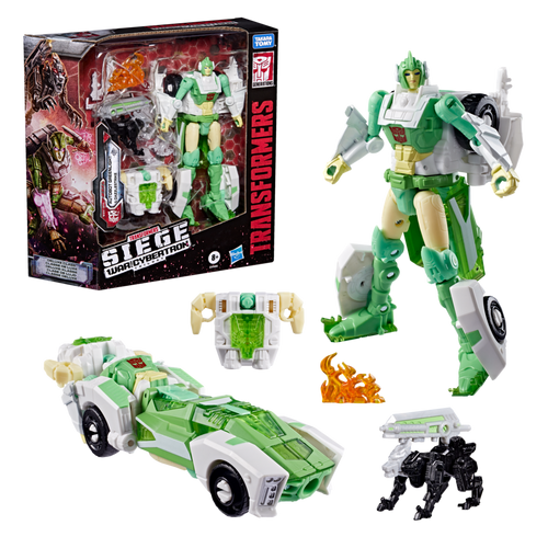 Transformers Generations War for Cybertron: Siege Deluxe Class Autobot Greenlight with Dazzlestrike