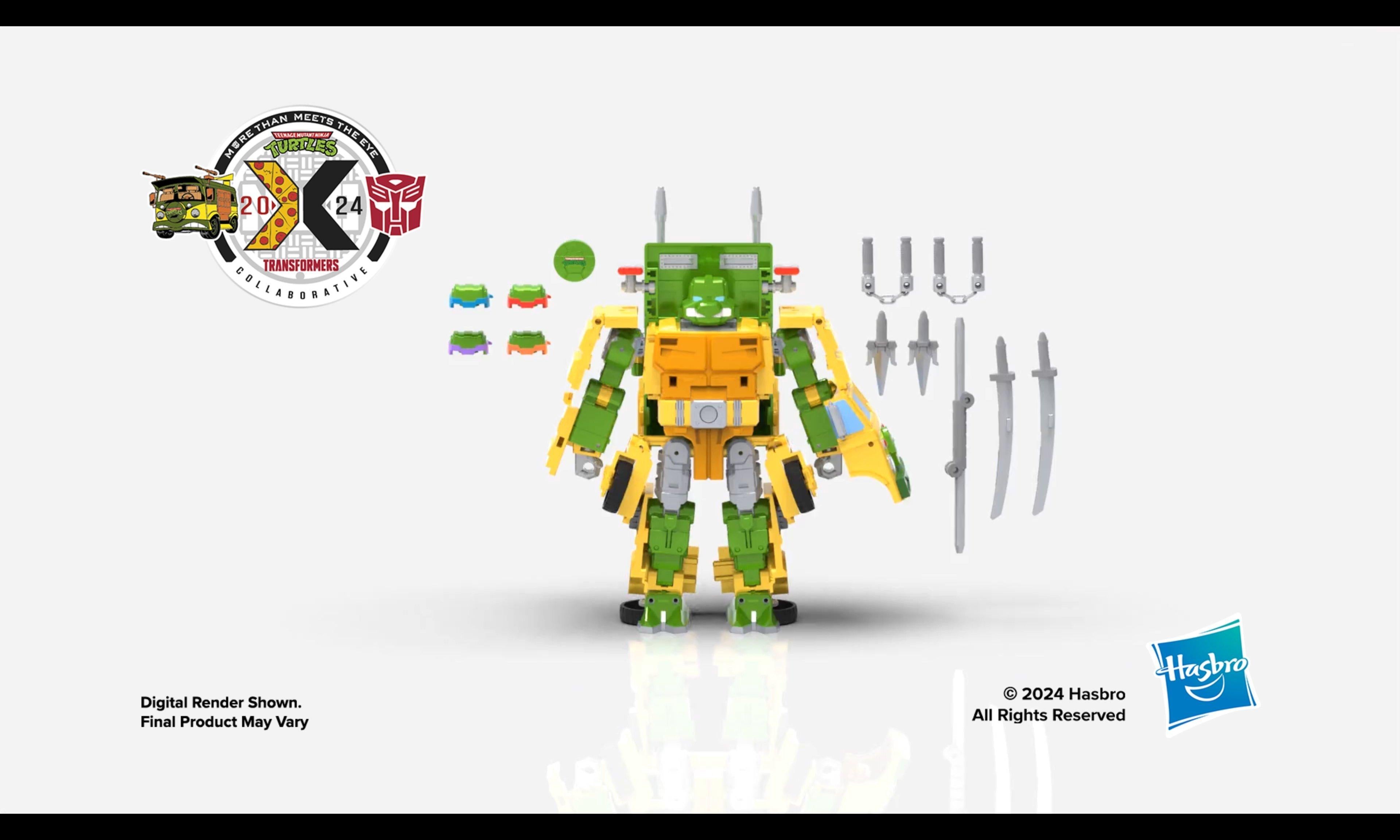 Transformers Collaborative Teenage Mutant Ninja Turtles x Transformers Party Wallop Figure